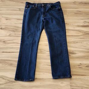 Levi's 514 Straight Fit Denim Jeans Zip Fly Dark Wash  Size W 38 L 32